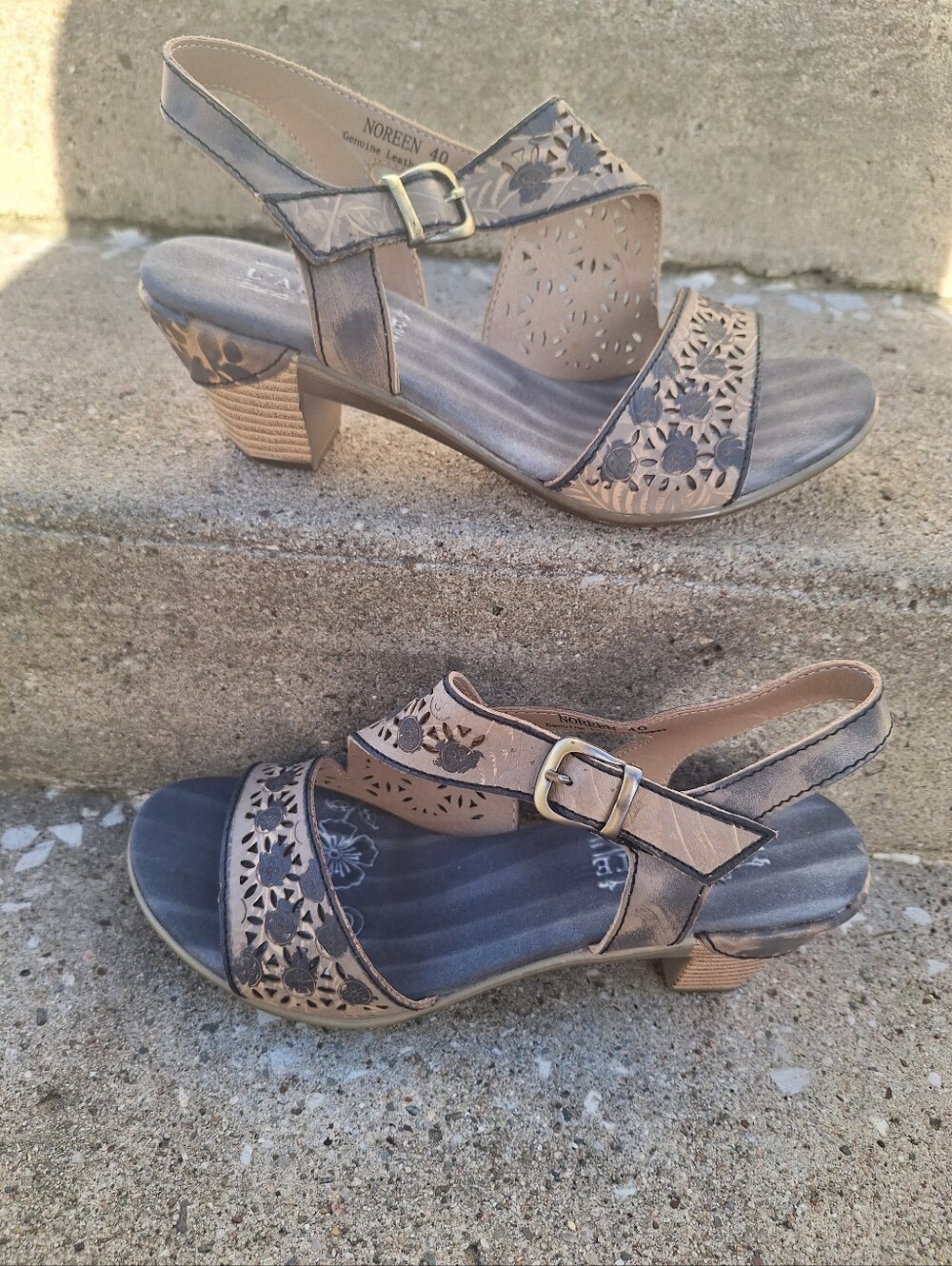 Spring Step L’ARTISTE Noreen Heeled Sandals Size 9